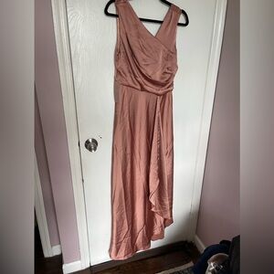 BHLDN Espen Satin Maxi Dress in Sedona Sunset size 4